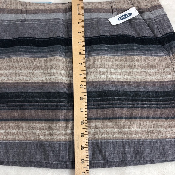 Old Navy Basketweave Neutral Stripe Skirt NWT Sz 8 - Picture 8 of 8